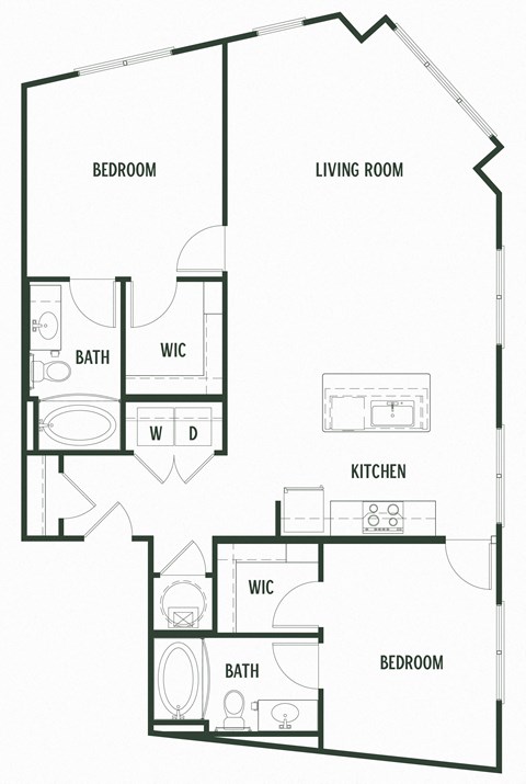 Silverbell Floorplan with 1,179 Sq. Ft. at Arcadia Decatur, Decatur, GA